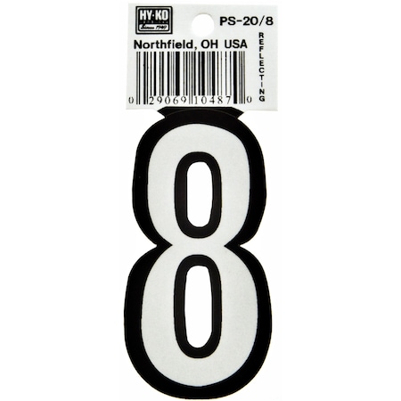 Hy-Ko 3.25In Boat Number 8, 10PK A10487